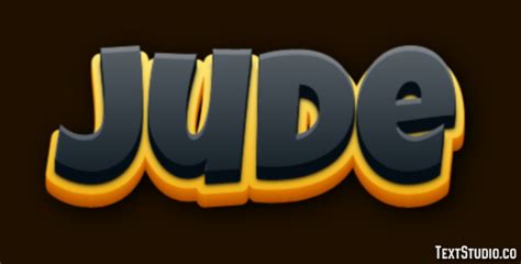 Jude Text Effect and Logo Design Name