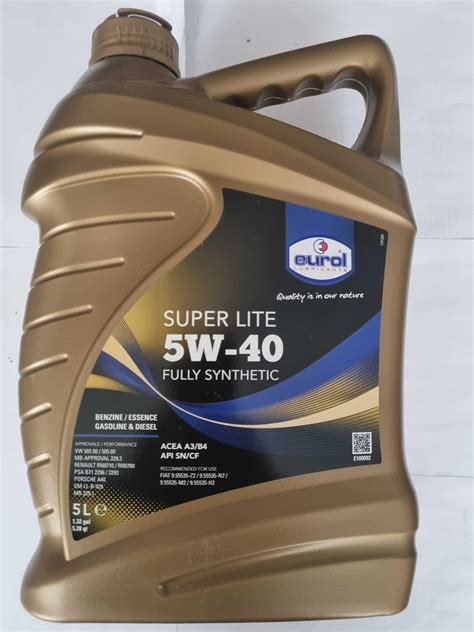 Моторна олива Eurol Super Lite 5w40 Made in Holland 5л: 1 100 грн ...