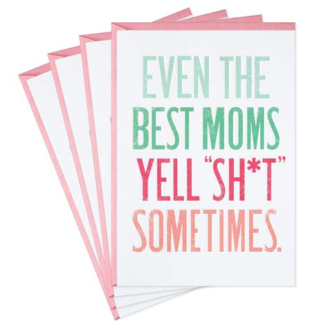 Hallmark Shoebox Pack Of 4 Funny Mothers Day Cards The Best Moms Yell