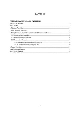 Makalah Perumusan Masalah Penelitian Pdf