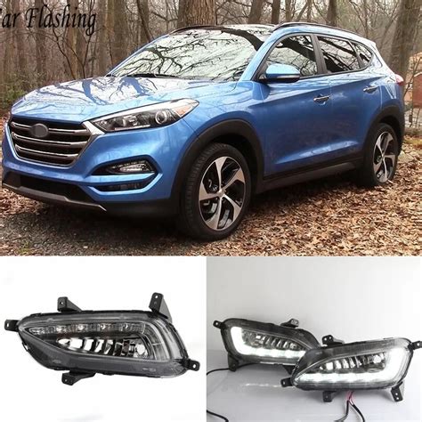 Car Drl Set For Hyundai Tucson Led Fog Lamps Daytime Running