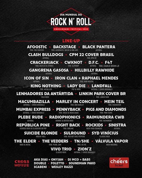 Festival Crossroads Dia Mundial Do Rock 2023 Sinistra Black