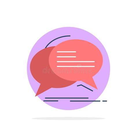 Bubble Chat Communication Speech Talk Flat Color Icon Vector Stock Vector Illustration Of