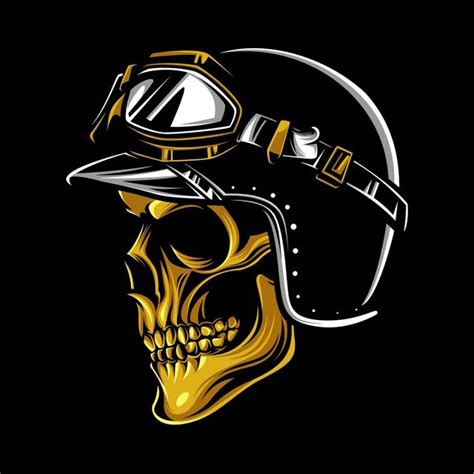 A Skull Wearing A Helmet With A Visor