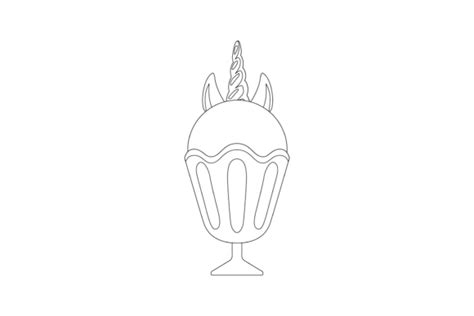 Unicorn Food Design Coloring Page Graphic By Mydesignstudiosemarang