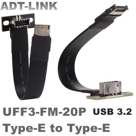 Adt Internal Usb 3 2 20pin Gen2 Type E Male To Type E Female Adapter Front