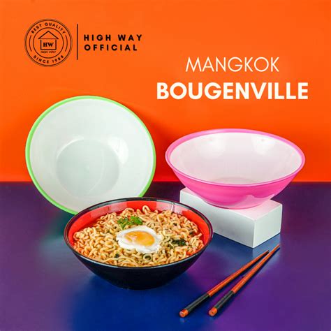 Jual High Way Mangkok Bulat Bougenville Anti Pecah Ramen Jepang Motif