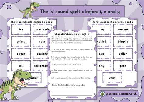 Phonics Phase 6 The S Sound Spelt C Before I E And Y Grammarsaurus