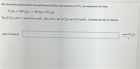 Solved The Chemical Reaction Shown Was Performed And The Chegg