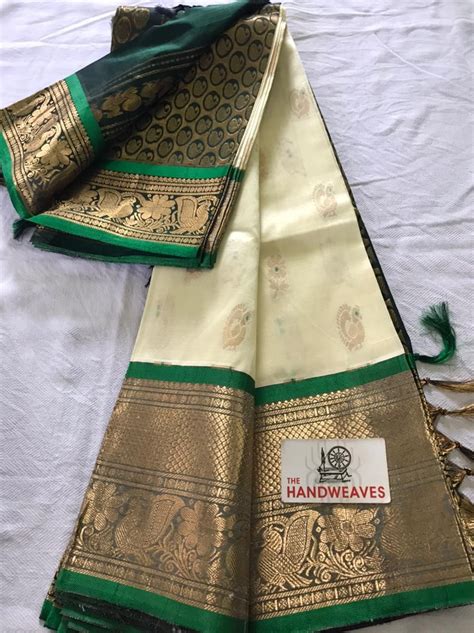 Mangalagiri Kuppatam Pattu Kuppatam Kanchi Border Plain Pattu Sarees