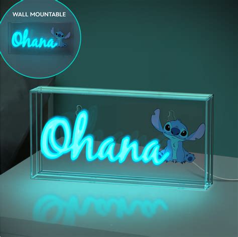 Lilo Stitch Ohana Led Neon Light X Cm Shopforgeek