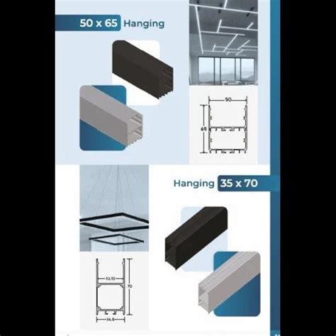 50x65mm Hanging Linear Aluminium LED Profile For Architectural At Rs