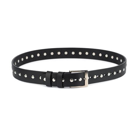 Black Studded Belt Studded Leather Belt Mens Studded Belt Belt Jeans