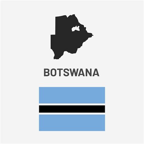 Premium Vector Botswana Map And Flag Illustration