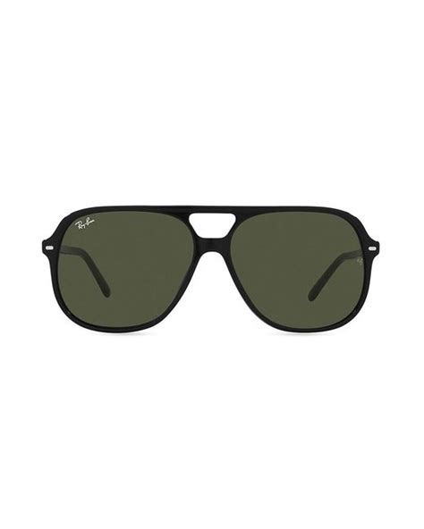 Ray Ban Rb Bill Mm Square Sunglasses In Black Green For Men Lyst