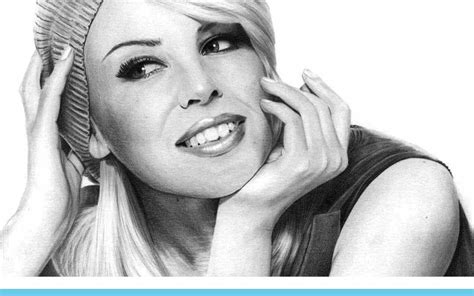 KYLIE MINOGUE PENCIL DRAWING By Artist Sophie Lawson