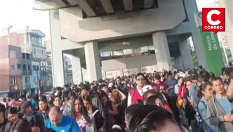 Caos En La Estación Atocongo Usuarios Del Metro De Lima Forman Largas Colas Perú Mtc