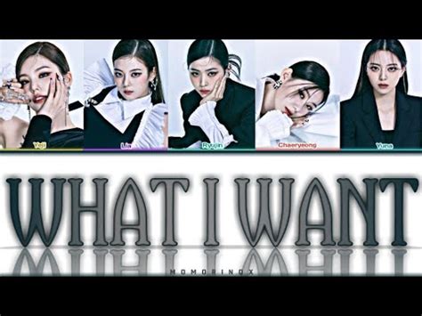 Itzy What I Want Kolay Okunu Color Coded Easy Lyrics