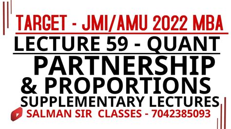 Partnership Proportions Amu Jmi Mba Propoerties Of Proportions