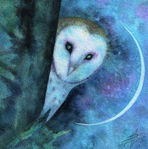 Owl Moon Vi Painting By Robin Street Morris Pixels