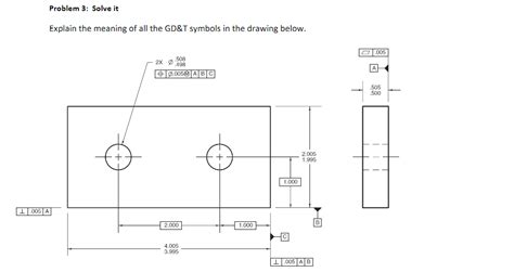 Solved Explain the meaning of all the GD\&T symbols in the | Chegg.com 