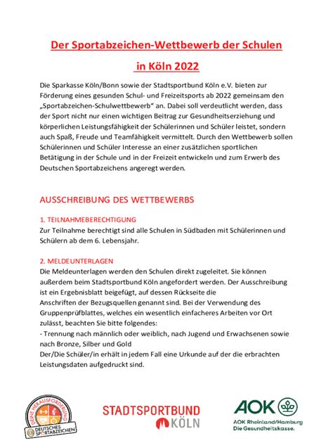 Ausf Llbar Online Der Sportabzeichen Fax Email Drucken Pdffiller