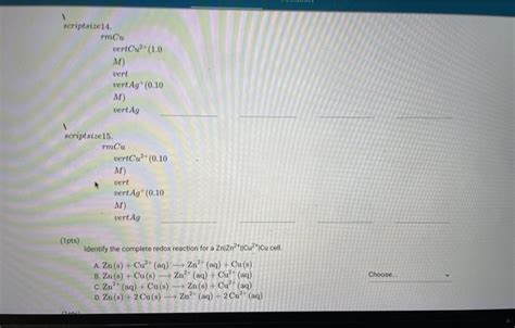 Solved Sample Data Electrochemistry Voltaic Cells Data If Chegg