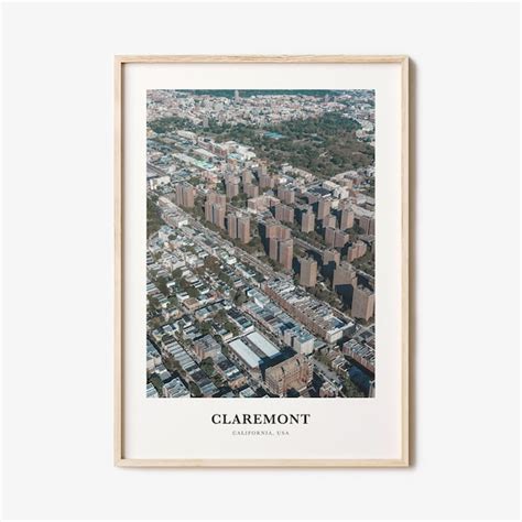 Claremont Map Poster Etsy