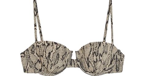 Onia Dalia Bikini Top Snakeskin Compare Prices Klarna US