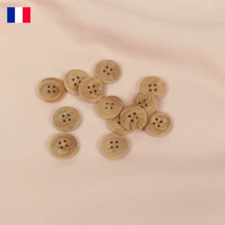 Mm Boutons Rond Quatre Trous En Bois Naturel Pour Parfaire Vos