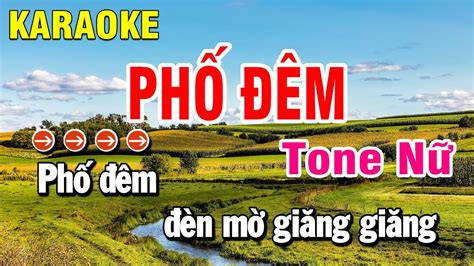 Karaoke Phố Đêm Nhạc Sống Tone Nữ Huỳnh Anh YouTube