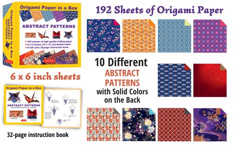 Origami Paper In A Box Abstract Patterns Sheets Of Tuttle