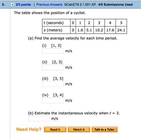 Solved Points Previous Answers Scalcet Xp Chegg