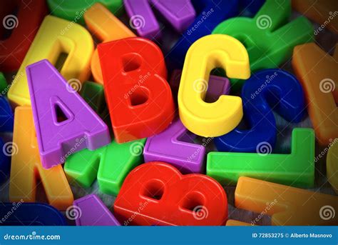 ABC - Colorful Magnetic Letters Stock Image - Image of green, font ...