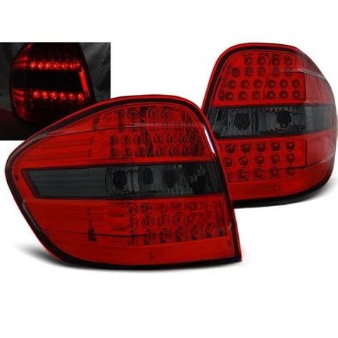 Paire De Feux Arriere Mercedes ML W164 05 08 Rouge Fume Led E93