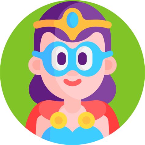 Superwoman Detailed Flat Circular Flat Icon