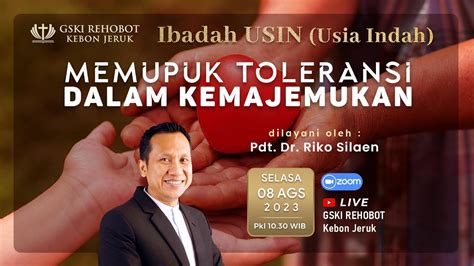 Ibadah Usin Agustus Pkl Wib Pdt Dr Riko Silaen Youtube