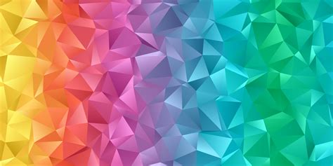 Rainbow Colored Low Poly Banner Vector Art At Vecteezy