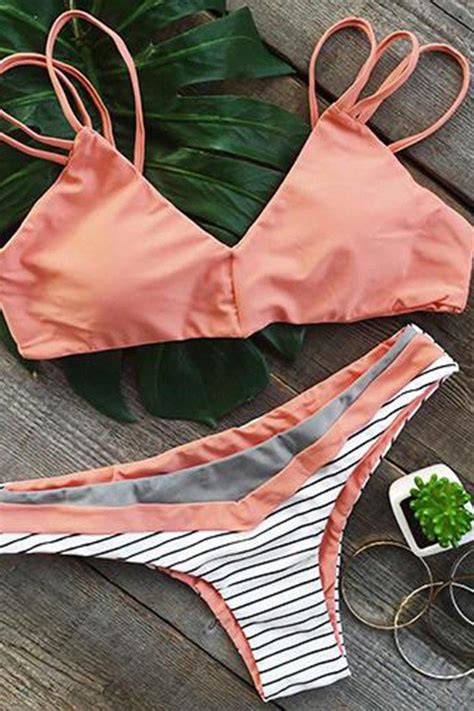 Cupshe Cupshe Cupshe Set You Straight Strappy Bikini Set Adorewe