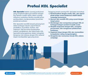 KOL Specialist Definisi Tugas Skill Dan Gaji Whello Indonesia