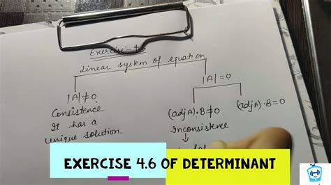 Exercise 46 Determinant Ncert Class 12 Maths Chapter 4 Determinants Youtube