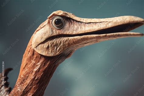 Profile View Of Quetzalcoatlus Pterosaur Generative Ai Stock