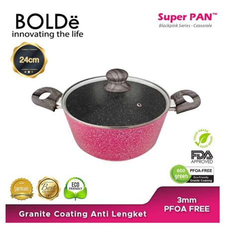 Jual BOLDe Super Pan Panci Pot 24cm Casserole BlackPink