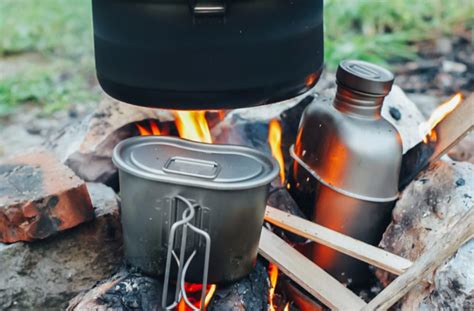 Keith Titanium Canteen Mess Kit Camping Bottle Pot Good Gift