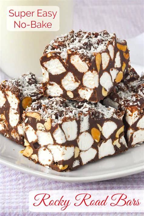 Peanut Butter Rocky Road Bars Easy No Bake Old Fashioned Fave