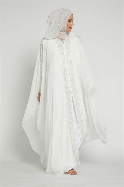 The Fabrics Used In Islamic Fashion | Abaya designs, Abayas fashion, White abaya