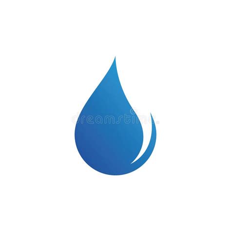 Dessin Vectoriel De Logo De Goutte D Eau Bleue Illustration De Vecteur