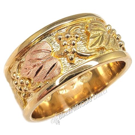 Size 10 Landstrom's® 14k Black Hills Gold Men's Wedding Ring ...