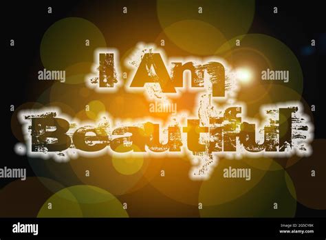 I Am Beautiful Concept Text On Background Stock Photo Alamy