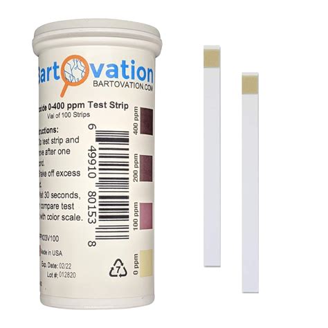 Hydrogen Peroxide H O Test Strips Ppm Vial Of Strips